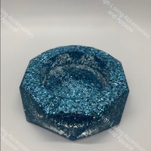 GlitterHexagonShaped Ashtray Trinket JewelryHolder